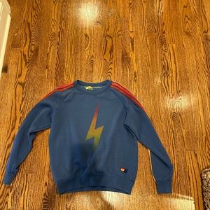 Aviator Nation XS blue bolt sweatshirt